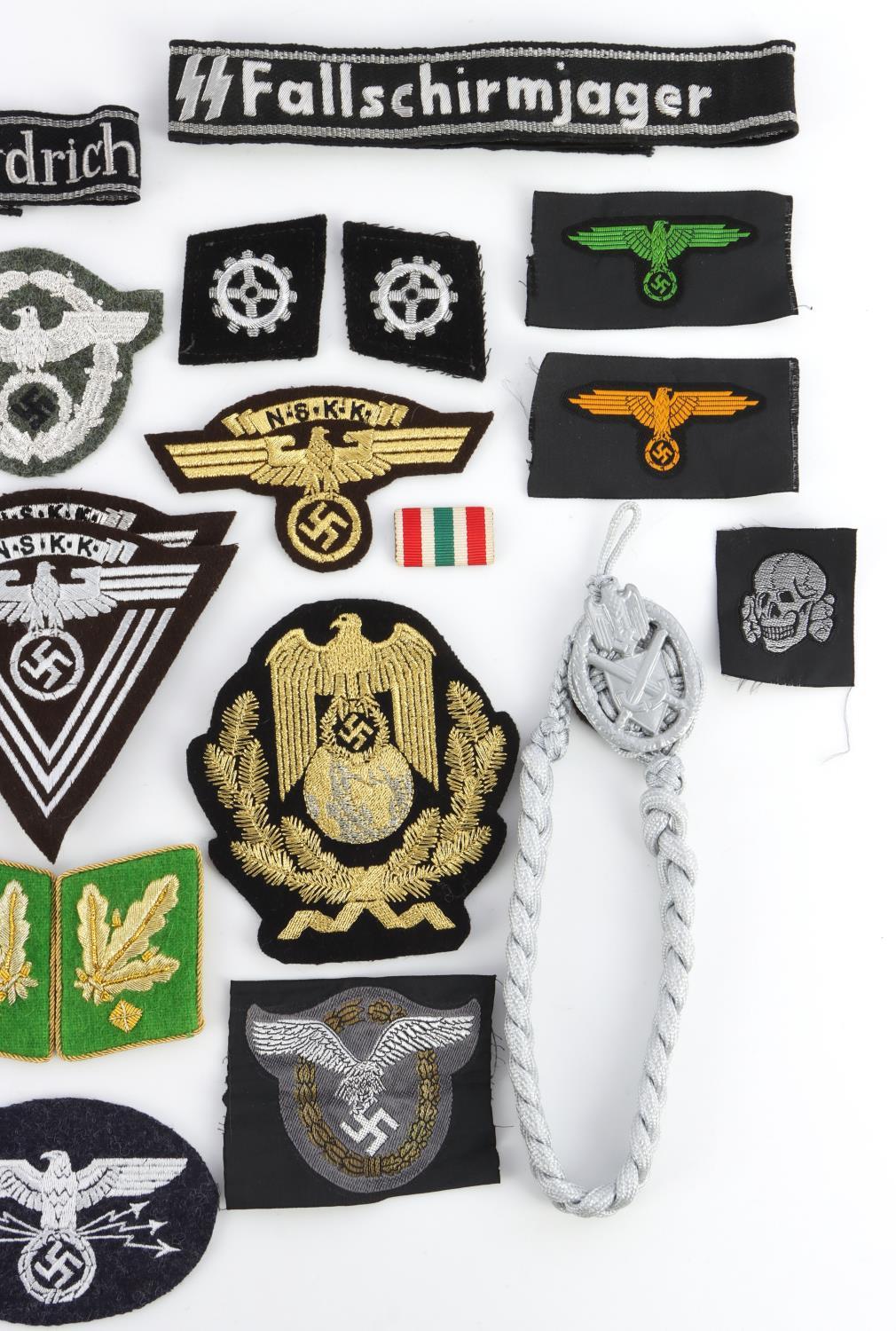 WWII GERMAN NSKK PATCHES & SS CUFF TITLES LOT  29