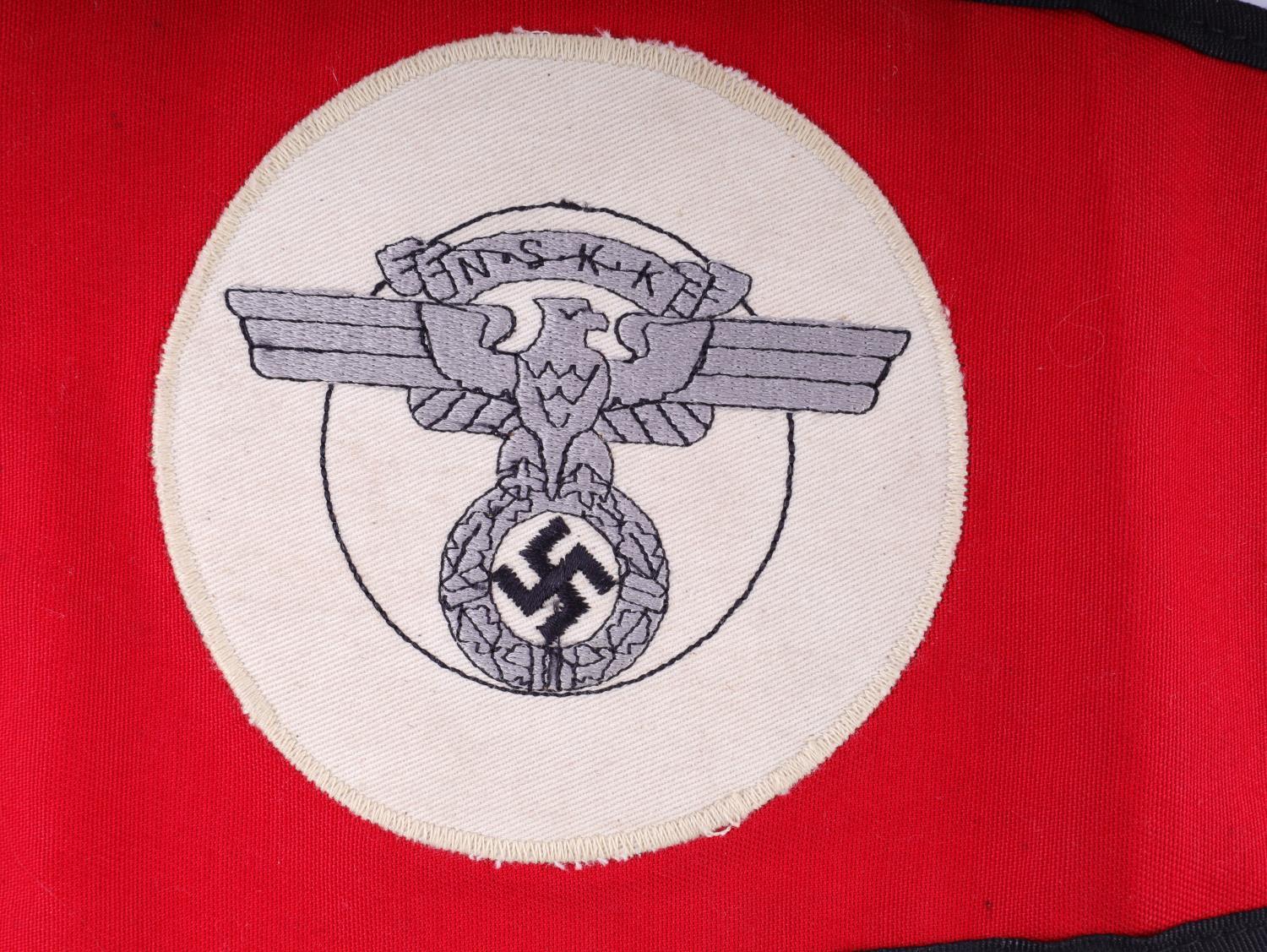 WWII GERMAN REICH NSKK CAR FENDER PENNANT FLAG