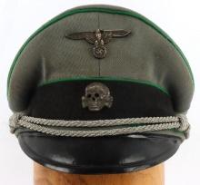 WWII GERMAN REICH WAFFEN SS TOTENKOPF VISOR CAP