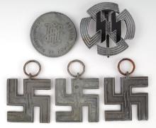 WWII GERMAN SS SPORTS & LONG SERVICE MEDAL LOT
