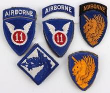 16 WWII TO POST WAR US AIRBORNE DIVISON PATCHES