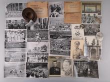 WWII GERMAN MEDALS &  OLYMPIC PHOTOS & RAD BUCKLE