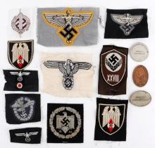WWII GERMAN REICH INSIGNIA & GESTAPO TAGS LOT