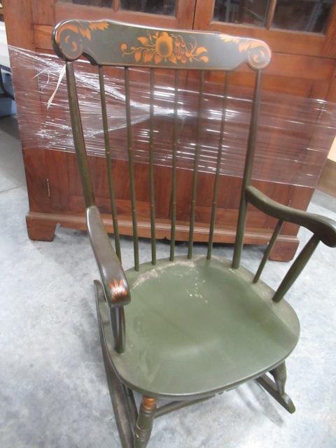 HITCHCOCK ROCKER FINISHED IN GREEN