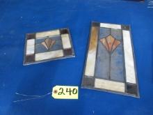 2 STAINED GLASS PCS.