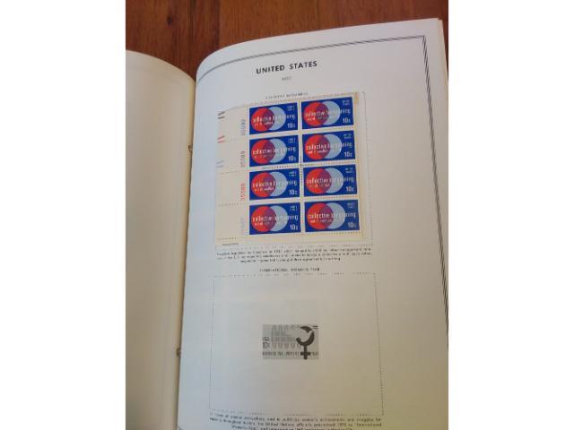 U.S. STAMPS PLATE BLOCK ALBUM WITH APPROXIMATELY $150. FACE IN MINT STAMPS
