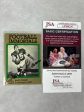 Bart Starr Signed HOF Football Immortals Card- Signed Football Exhibit Card- JSA