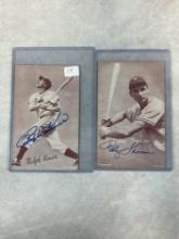 (2) Signed Exhibit Cards - Kiner, and Thomson