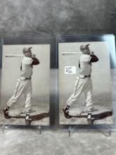 Lot of 2 1947-66 Hank Aaron Exhibit Cards -Stat Back