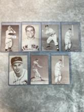 Lot of 7 1947-66 Exhibit Cards 2 Berra Killebrew 2-Musial and more