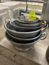 Assorted Sized Stainless Colanders