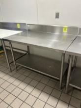 Win-Holt 4ft Stainless Steel Table W/ Backsplash