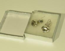Sterling silver shepherds hook designer earrings in presentation box
