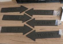Cast Iron Toilet Signs (NEW)