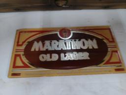 Marathon Brewing Company Wood Shelf and Mirror
