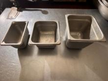 (16) Assorted Sized Insert Pans All S.S.