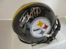 TJ Watt of the Pittsburgh Steelers signed autographed football mini helmet PAAS COA 663