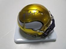 Randy Moss of the Minnesota Vikings signed autographed mini football helmet PAAS COA 863
