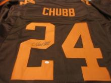 Nick Chubb of the Cleveland Browns signed autographed football jersey PAAS COA 769