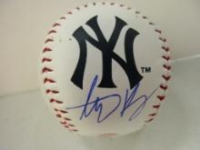 Anthony Rizzo of the NY Yankees signed autographed logo baseball PAAS COA 079