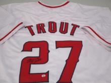 Mike Trout of the LA Angels signed autographed baseball jersey PAAS COA 058