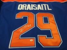 Leon Draisaitl of the Edmonton Oilers signed autographed hockey jersey PAAS COA 664