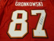 Rob Gronkowski of the Tampa Bay Buccaneers signed autographed football jersey PAAS COA 762