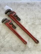 18IN PROTO PIPE WRENCH AND 24IN RIGID