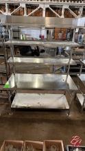 Stainless Steel Table W/ Overhead Shelves 60"x30"