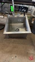 Stainless Steel Hand Sink W/ Faucet 18"x20-1/2"