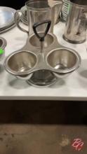 Stainless Steel 3-Hole Spinning Dipping Cups