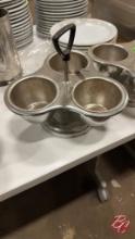 Stainless Steel 3-Hole Spinning Dipping Cups