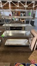 Stainless Steel Table W/ Overhead Shelves 60"x30"