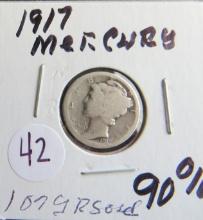 1917- Mercury Dime