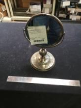 antique silverplate swivel shaving mirror