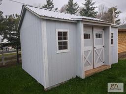 10X16 Storage shed with double door, steel roof, #51