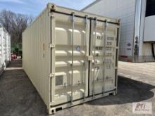 20ft x 8ft 6in shipping container with double end doors