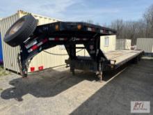 2017 PJ 34ft gooseneck trailer with dovetail, ramps, deck on the neck, 12,000lb electric over