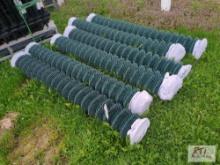 6X 6X50 Green coated chain link fence