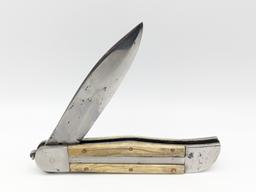 Very Large Unmarked Stag Leverlock Knife