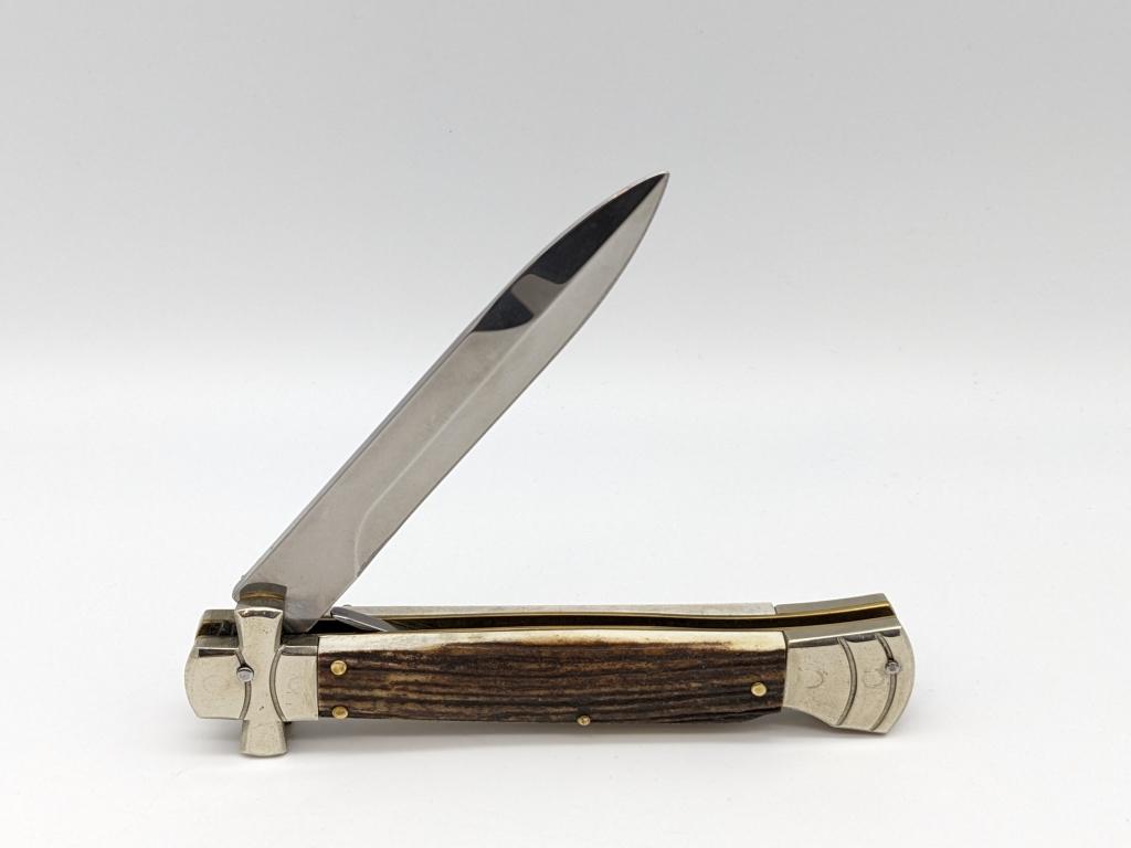 A.G.A. Champolin Stag Stiletto Switchblade Knife