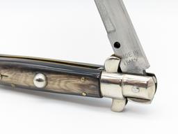 Italian Horn Handle Stiletto Switchblade