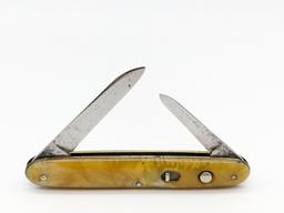 Vtg Schrade Cut Co 2 Blade Switchblade Knife