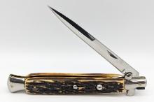 Very Large Unmarked Stiletto Switchblade Knife
