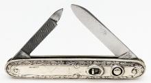 Vtg Schrade Cut Co 2 Blade Sterling Switchblade