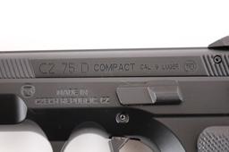 CZ Model 75 D Compact 9mm Semi Auto Pistol w/ Case
