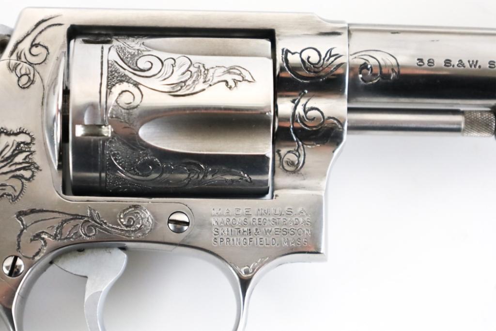 Smith & Wesson Mod 60 No-Dash .38 Engraved Revolve