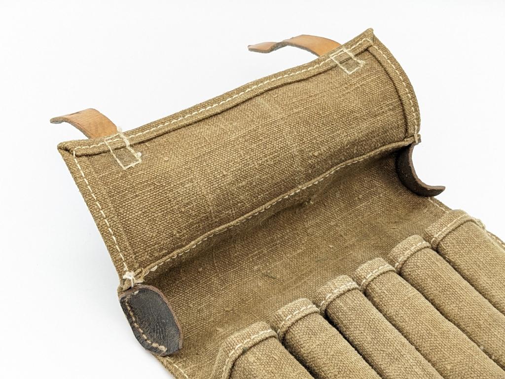 WW2 German 6 Cell MP38/40 Canvas Magazine Pouch