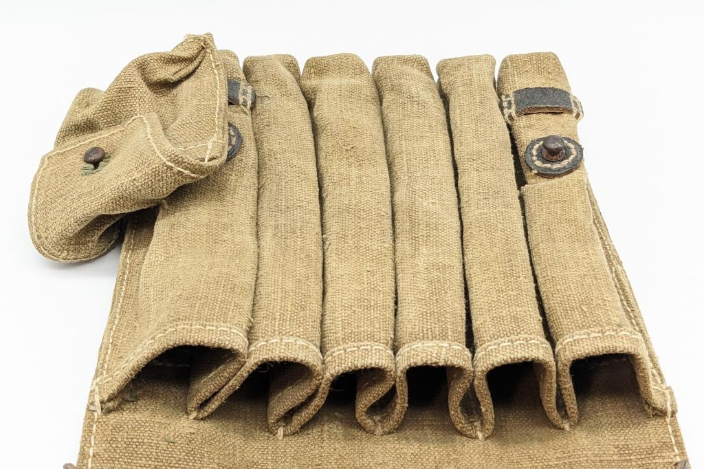 WW2 German 6 Cell MP38/40 Canvas Magazine Pouch