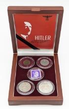 WW2 German Five Piece Coin & Stamp Box Set
